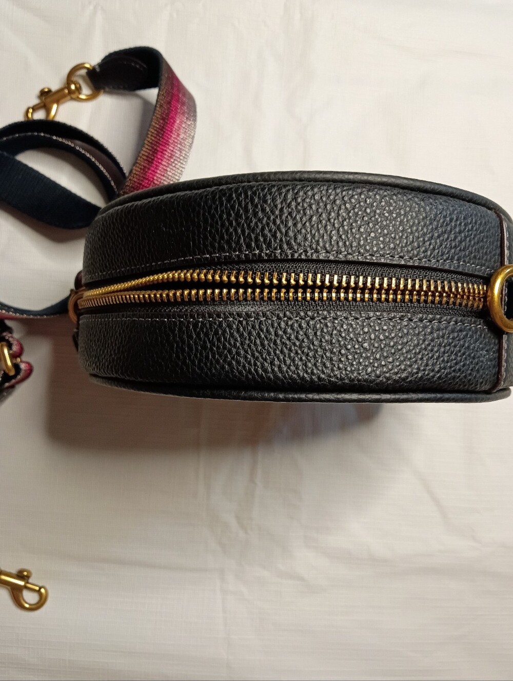 COACH Color-Block Leather Kia Circle Bag Black Multi Crossbody NWOT - Picture 10 of 14